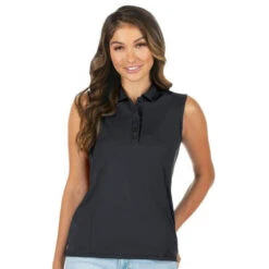 Antigua Tribute Sleeveless Polo - Womens -Golf Series Store Antigua Tribute Sleeveless Polo Womens Sleeveless Polo 4